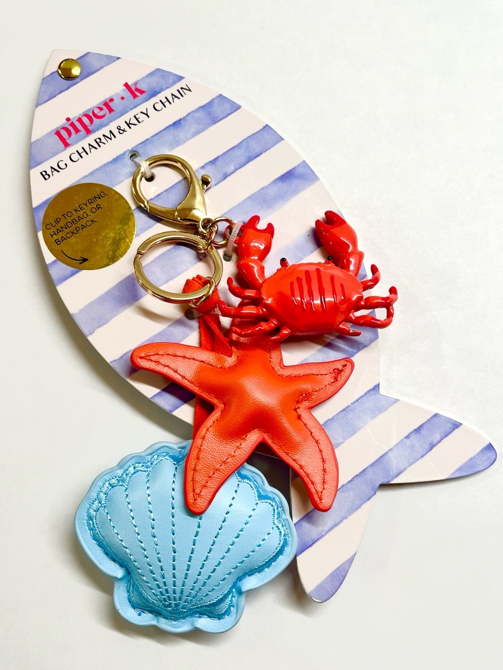 Piper K Sea Life Bag Charm NWT